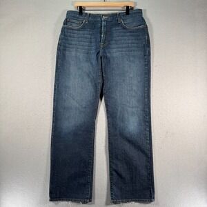 Vintage‎ Lucky Brand Dungaree Jeans Men 34 Classic Blue Medium Wash Whiskers Y2K